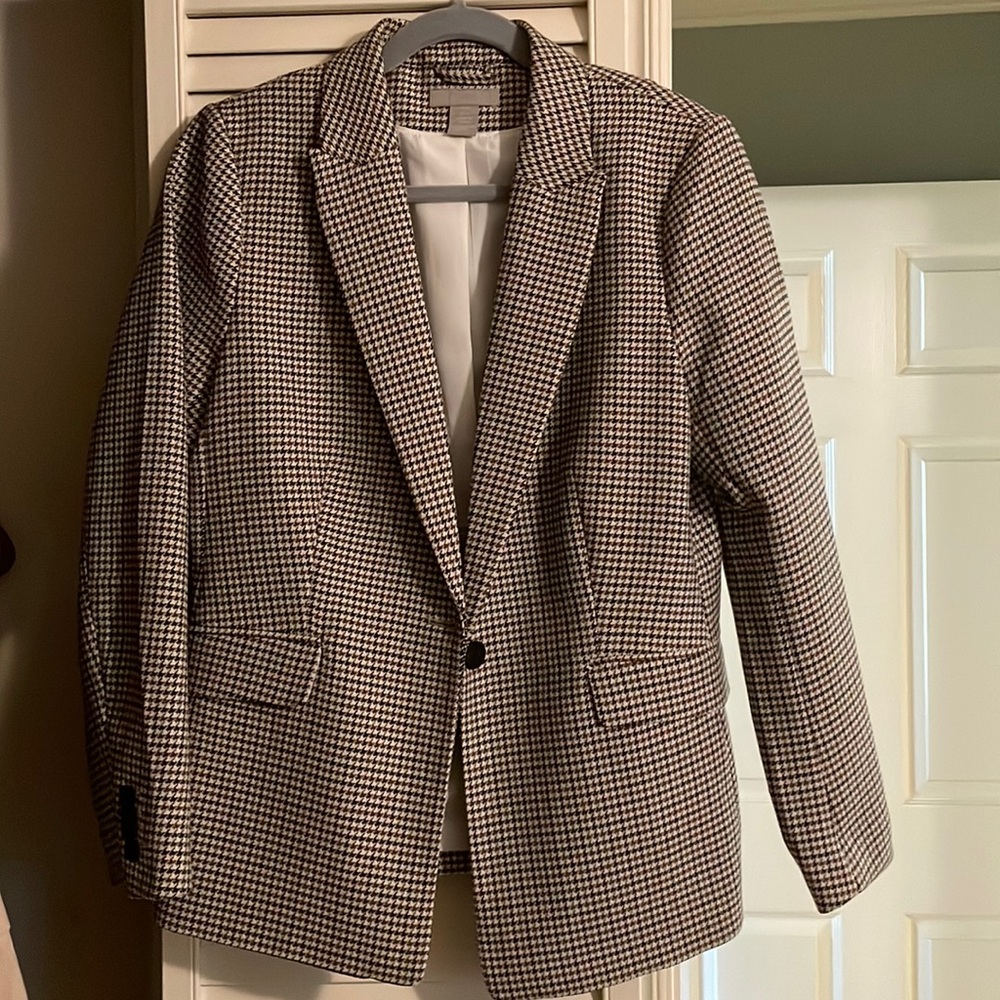 H&M plaid blazer
